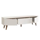 Ver imagem 6 de Rack para Tv até 80 Polegadas 180cm 2 Portas 1 Gaveta Branco/rustic Toronto Madesa