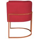 Ver imagem 7 de Poltrona Decorativa Luna Base de Ferro Bronze Suede Vermelho