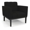 Ver imagem 4 de Sofá Namoradeira e 2 Poltronas Base de Madeira Preto Elisa Linho Preto A79 D03 - D'Rossi
