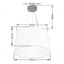 Ver imagem 3 de Lustre Pendente Cone Vivare Md-4153 Cúpula em Tecido 30/45x40cm - Bivolt Vermelho 127/220v