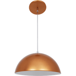 Kit 2 Luminárias Esfera Lustre Led de Teto Meia Lua 34 Luxo Cor:Rosé - 2