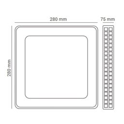 Plafon Acrilico Gemini 12w 3000k Bivolt Opus - 3