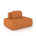 Ver imagem 5 de Sofá 4 Lugares Orgânico com Chaise e 3 Módulos Berlim bouclê Grafite-caramelo K01 - D'Rossi