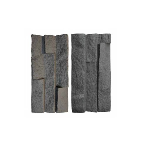 Revestimento de Parede Pedra Ferro Leve 3D Decorativa 120cm x 60cm x 9cm Formaco Decor Cinza/Grafite