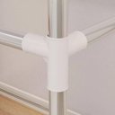 Ver imagem 3 de Organizador Portatil Guarda Roupa Arara Cabideiro Compacto Multiuso Vermelho Prateleiras Quarto Clos