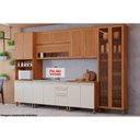 Ver imagem 1 de Kit Cozinha Modulada 7 Peças Requinte (2aéreos+2balcões+2paneleiros+1complemento) Cz101 Nature/