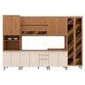 Kit Cozinha Modulada 7 Peças Requinte (2aéreos+2balcões+2paneleiros+1complemento) Cz101 Nature/ - 5