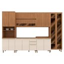 Ver imagem 5 de Kit Cozinha Modulada 7 Peças Requinte (2aéreos+2balcões+2paneleiros+1complemento) Cz101 Nature/