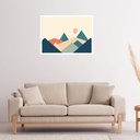 Ver imagem 1 de Quadro Decorativo Montanhas Pontas Abstrato - 50x70cm:moldura Preta