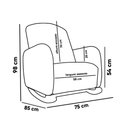 Ver imagem 4 de Poltrona Amamentação Balanço Madeira e Puff Jhessy Bouclê R04 - D’Rossi