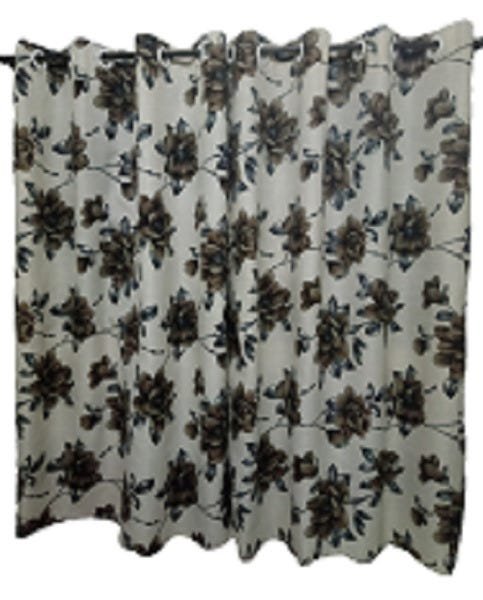 Cortina Tulipa Rústica Estamp 300x180 Decoração Sala Quarto:Flor Marrom - 1
