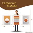Ver imagem 4 de Quadro Decorativo Minimalista Círculos Linhas Boho Moldura Filete:Moldura Ypê/50x75