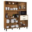 Ver imagem 4 de Armário de Cozinha Compacta 175cm com 8 Portas e 2 Gavetas Cr20287 Nature/champanhe