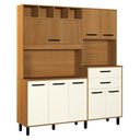 Ver imagem 3 de Armário de Cozinha Compacta 175cm com 8 Portas e 2 Gavetas Cr20287 Nature/champanhe