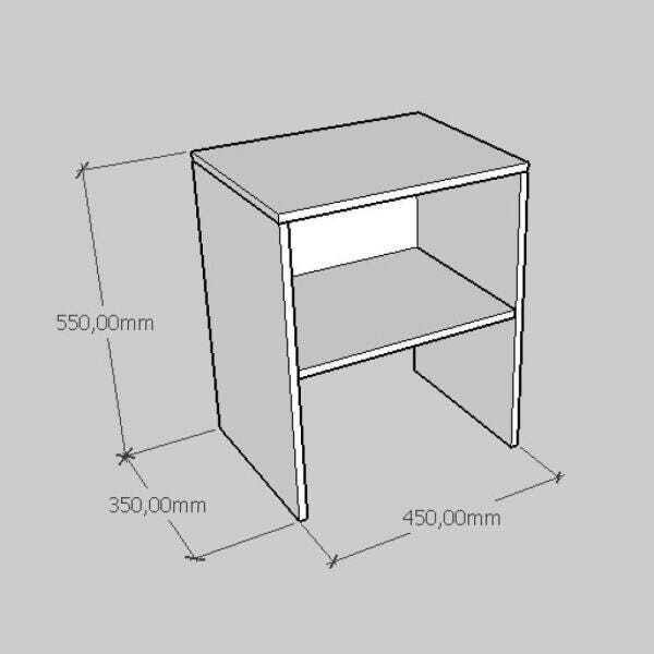 Mesa de cabeceira em mdf branco - 2