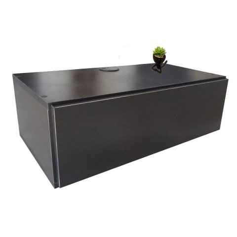 Nicho Retangular Com Porta Preto Em Mdf