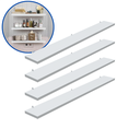 Ver imagem 2 de Kit 4 Prateleira Branca 80X10 + Suporte Flutuante Mdf Organizadora Decoração Cozinha Banheiro Sala