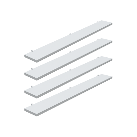 Kit 4 Prateleira Branca 80X10 + Suporte Flutuante Mdf  Organizadora Decoração Cozinha Banheiro Sala