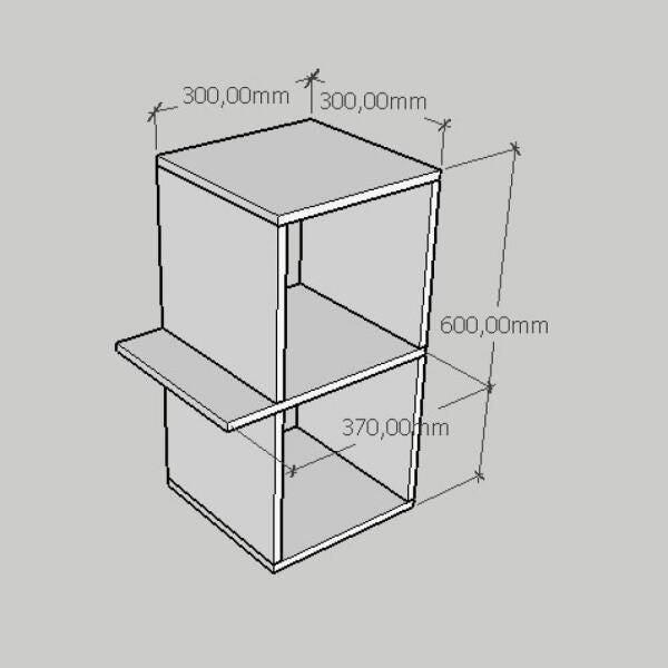 Mesa de cabeceira minimalista em mdf preto - 2