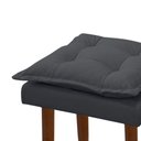 Ver imagem 3 de Puff Maria para Sala de Tv e Estar Quarto Confortável Suede Cinza Mabe Magazine