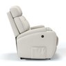 Poltrona do Papai Reclinável em Couro Bovino Cor Off White Reclinação Elétrica - Modelo Florença - 4