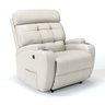 Poltrona do Papai Reclinável em Couro Bovino Cor Off White Reclinação Elétrica - Modelo Florença - 1