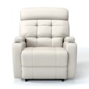Ver imagem 2 de Poltrona do Papai Reclinável em Couro Bovino Cor Off White Reclinação Elétrica - Modelo Florença