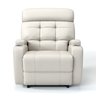 Poltrona do Papai Reclinável em Couro Bovino Cor Off White Reclinação Elétrica - Modelo Florença - 2