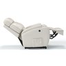 Poltrona do Papai Reclinável em Couro Bovino Cor Off White Reclinação Elétrica - Modelo Florença - 6