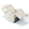 Poltrona do Papai Reclinável em Couro Bovino Cor Off White Reclinação Elétrica - Modelo Florença - 5