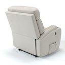 Ver imagem 3 de Poltrona do Papai Reclinável em Couro Bovino Cor Off White Reclinação Elétrica - Modelo Florença
