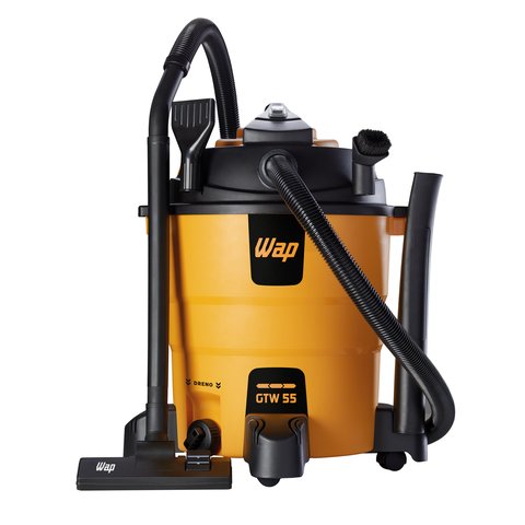 Aspirador de Pó e Água WAP GTW 55 com Soprador 55L 1600W Filtro Hepa e Espuma 127V Amarelo/Preto