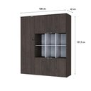Ver imagem 6 de Armário Alto com Nichos e 05 Portas 161,5x135x42cm Wlan135 Terracota - Branco