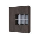 Ver imagem 1 de Armário Alto com Nichos e 05 Portas 161,5x135x42cm Wlan135 Terracota - Branco