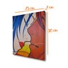 Mini Quadro Decorativo de Lindo Casal em Acrílico Medido 30 X 25 Cm Pintado a Mão - 8