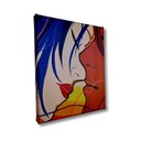 Ver imagem 4 de Mini Quadro Decorativo de Lindo Casal em Acrílico Medido 30 X 25 Cm Pintado a Mão