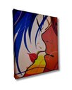 Ver imagem 4 de Mini Quadro Decorativo de Lindo Casal em Acrílico Medido 30 X 25 Cm Pintado a Mão