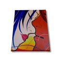 Ver imagem 5 de Mini Quadro Decorativo de Lindo Casal em Acrílico Medido 30 X 25 Cm Pintado a Mão