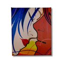 Ver imagem 3 de Mini Quadro Decorativo de Lindo Casal em Acrílico Medido 30 X 25 Cm Pintado a Mão