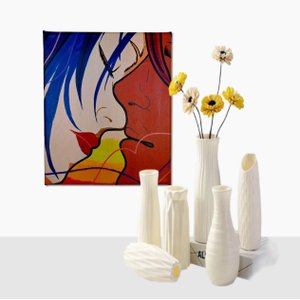 Mini Quadro Decorativo de Lindo Casal em Acrílico Medido 30 X 25 Cm Pintado a Mão