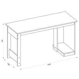 Mesa Gamer para Computador Escrivaninha Preta 136cm Caemmun - 6