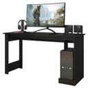 Ver imagem 1 de Mesa Gamer para Computador Escrivaninha Preta 136cm Caemmun