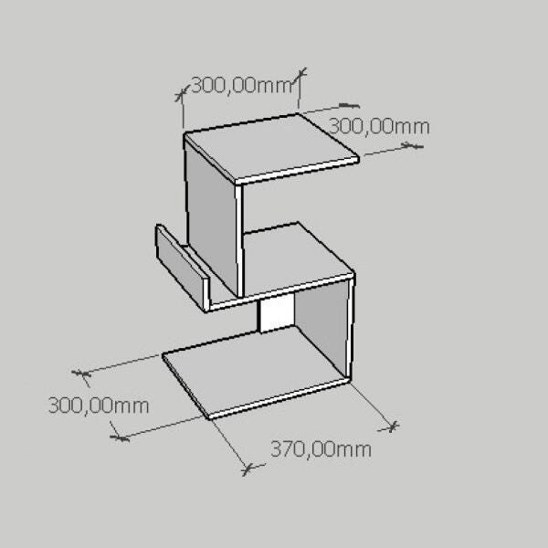 Estante de Livros com suporte para livros em mdf branco - 2