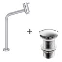 Ver imagem 1 de Kit Banheiro Torneira Link 31 Cm 1/4 de Volta + Válvula Click Inteligente para Cubas