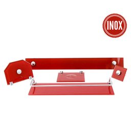 Kit Banheiro e Acessórios Em Vidro 8 Mm - Vermelho Reto - 1