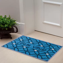 Ver imagem 2 de Tapete Corttex de Porta Capacho Bem vindo Antiderrapante 40x60:Azul e Branco
