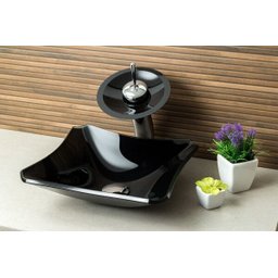 Cuba para Banheiro de Vidro Retrô 33 Cm - Preto - 5