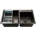 Ver imagem 1 de Cuba para cozinha pia dupla acessórios Awá - Preto