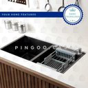 Ver imagem 3 de Cuba para cozinha pia dupla acessórios Awá - Preto