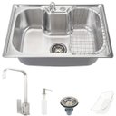 Ver imagem 1 de Cuba para Cozinha com Acessórios Carajás e Torneira Monocomando Inox São Lorenço